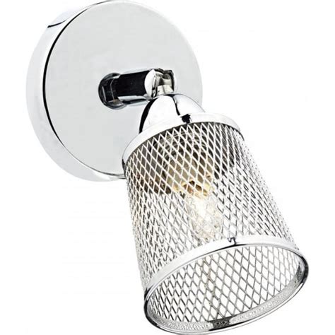 Dar Lighting Low0750 Lowell Single Light Switched Wall Fitting In Polished Chrome Finish N19486