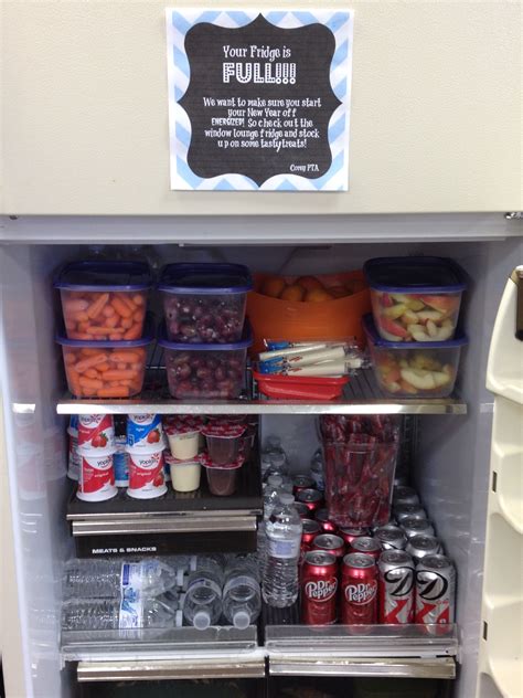 Teacher Appreciation Fill The Fridge With Tasty Treats