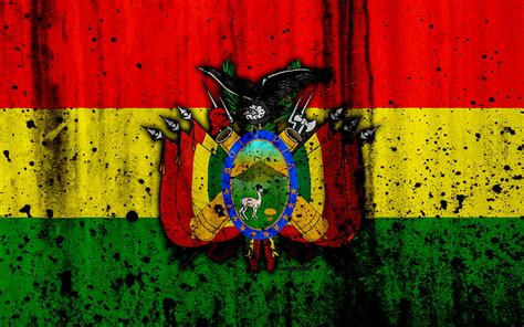 Bolivian Flag Grunge Flag Of Bolivia South America Bolivia