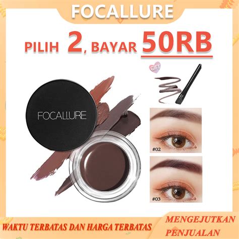 Jual Focallure Eyebrow Cream Waterproof Eyebrow Gel Eyeliner Pensil Alis Sikat Alis Tahan Air