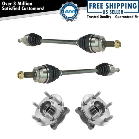 Front Cv Axle Shafts Wheel Hub Bearing Assemblies Set Of For Subaru