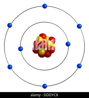 Oxygen - Atomic Diagram Stock Photo - Alamy