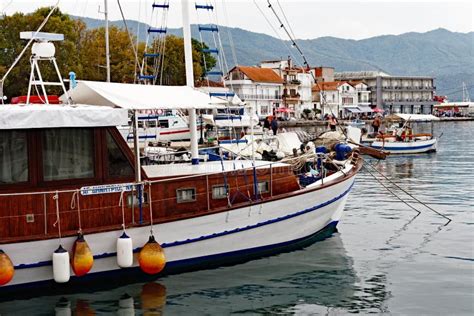 Greek Day Cruise Boat, Thassos Greek Island Editorial Photo - Image of ...