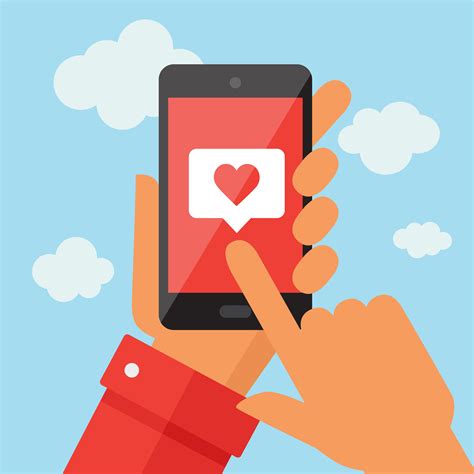 Mobile phone with like symbol 1212588 Vector Art at Vecteezy