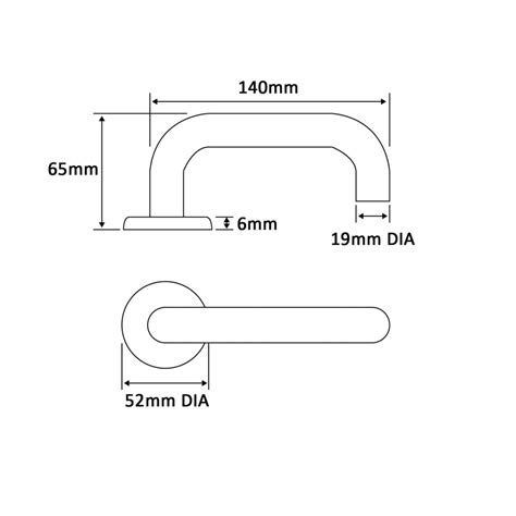 Touchpoint 19mm Return To Door Lever Handle On Rose Handle Satin Stainless Steel