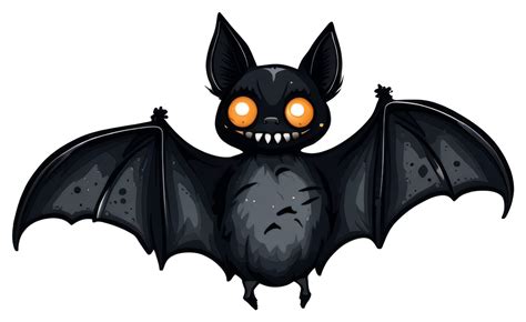 Creepy Bat Halloween Sticker Design 27249803 PNG