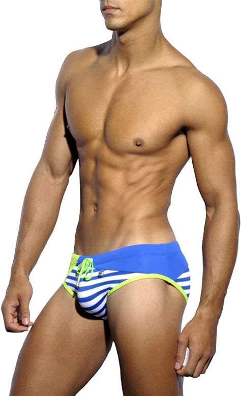 Brand Sexy Men Swimwear Padded Mens Swim Briefs Front Removable Pad