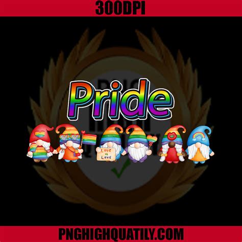 Gnomes Happy Pride Month Gay PNG Pride Rainbow Flag PNG
