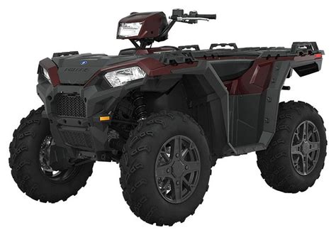 New 2023 Polaris Sportsman 850 Premium Crimson Metallic ATVs In