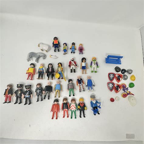 Vintage Geobra Playmobil Figure Lot W Animals 25 Figs Etsy