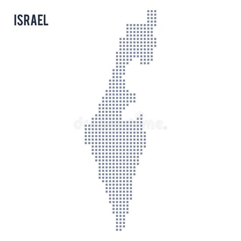 Vector O Mapa De Israel Isolou Se No Fundo Branco Ilustra O Do Vetor