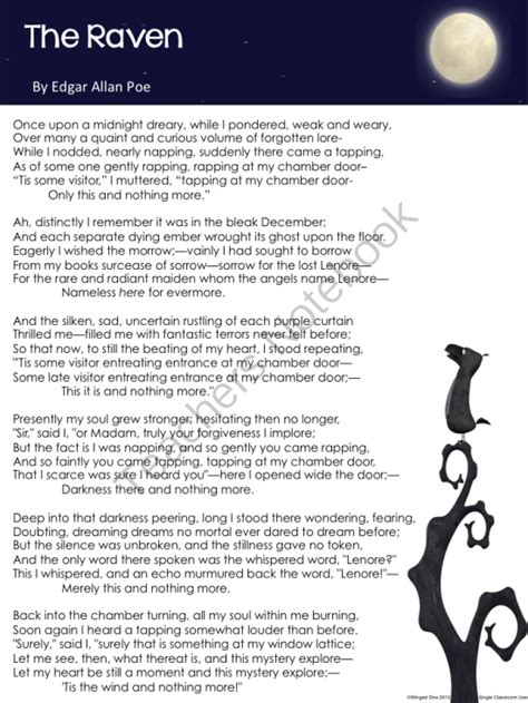 Full Printable The Raven Poem