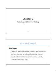 Chapter 1 Psyc And Scientific Thinking Pdf Chapter 1 Psychology And