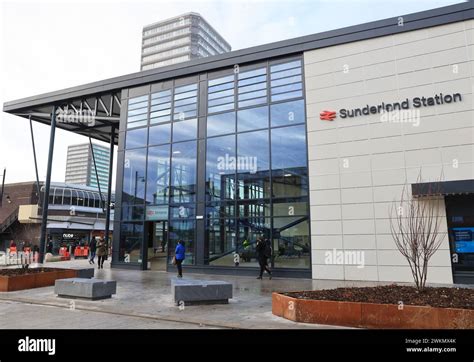 The newly built Sunderland train station, in the centre of the city, on ...