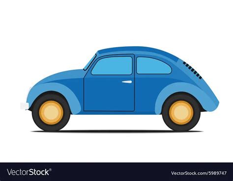 Blue car vector image | Car vector, Car, Blue car