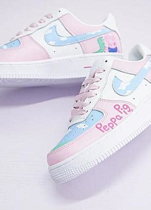 Кроссовки женские nike air force 1 low peppa pig, розовые (найк аир ...