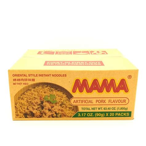 Mama Pork Flavor Instant Ramen 317 Oz 90 G X 20 Well Come Asian