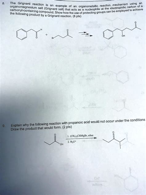 SOLVED The Grignard Reaction And Reaction Mechanism Use