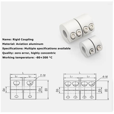 Shaft Coupling Rigid Clamp Jaw Coupler Connector D Printer Stepper