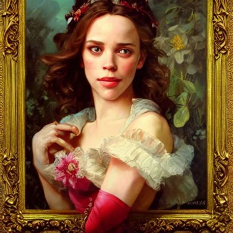 A Fantasy Style Portrait Painting Of Rachel Mcadams In Stable