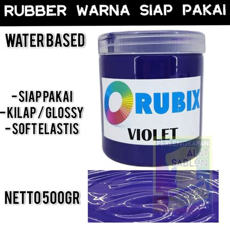 Jual RUBBER GL PASTA CAT AKRILIK WARNA VIOLET 500GR Shopee Indonesia