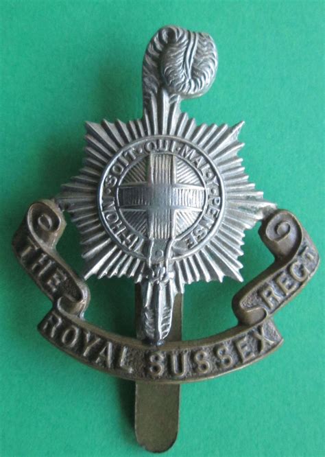 Wwii Period Royal Sussex Regiment Cap Badge In Other Ranks