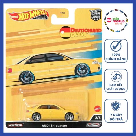 Xe mô hình Hot Wheels Premium Car Culture Deutschland Design Series Audi S Quattro HCJ bánh