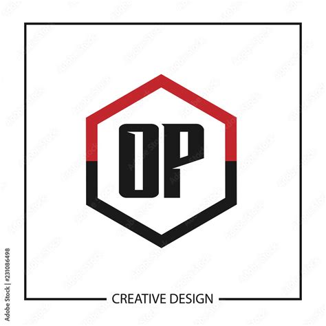 Initial Letter Op Logo Template Design Vector Illustration Stock Vector