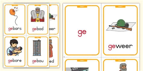 Graad 2 Klanke Flitskaarte Beginklank Ge Teacher Made