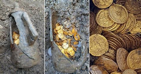 Ancient Roman Gold Coins Believed To Be Worth Millions Unearthed