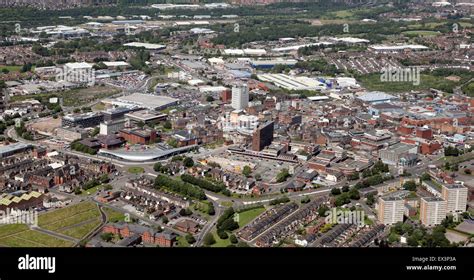 Aerial Skyline View Of The Potteries Town Of Stoke On Trent