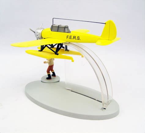 En Avion Tintin Editions Hachette 003 L Hydravion Jaune De L Etoile