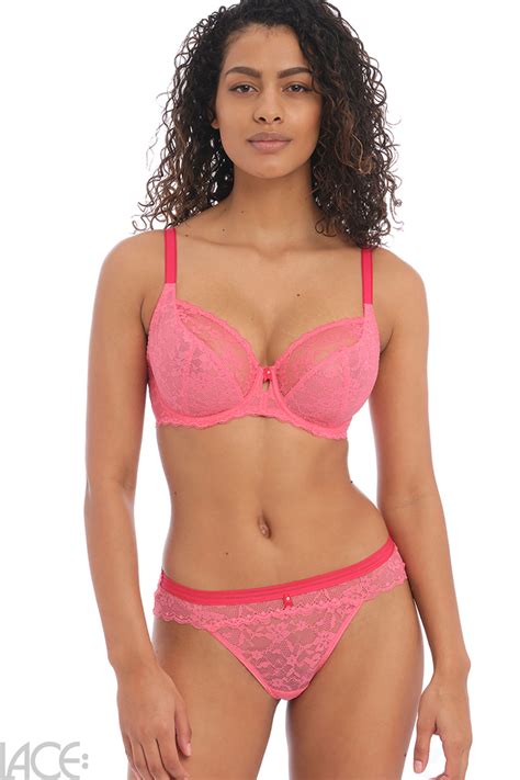 Freya Lingerie Offbeat Decollet Beha F I Cup Pink Lace Lingerie Nl