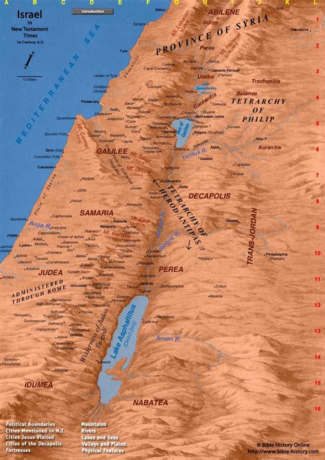 Map Of Israel In The Time Of Jesus Bible History Off