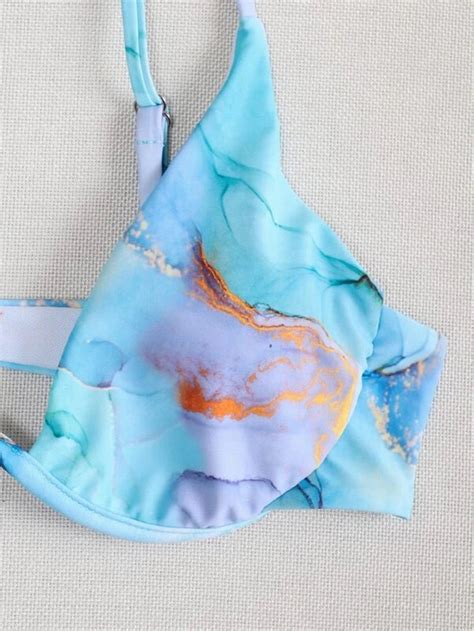 Women Swimwear 3pack Water Color Underwire Bikini Swimsuit Etsy