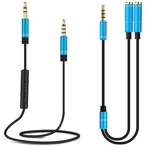 Afunta Mm Aux Kabel Met Audio Y Splitter Adapter Ft Stekker