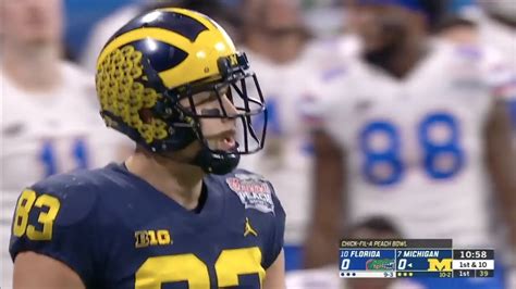 Zach Gentry Michigan Te Vs Florida Youtube