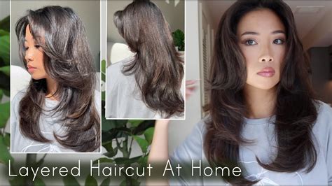 Easy Layered Haircut At Home Youtube