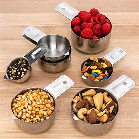 Hudson Essentials Stainless Steel Measuring Cups Set Piece Set