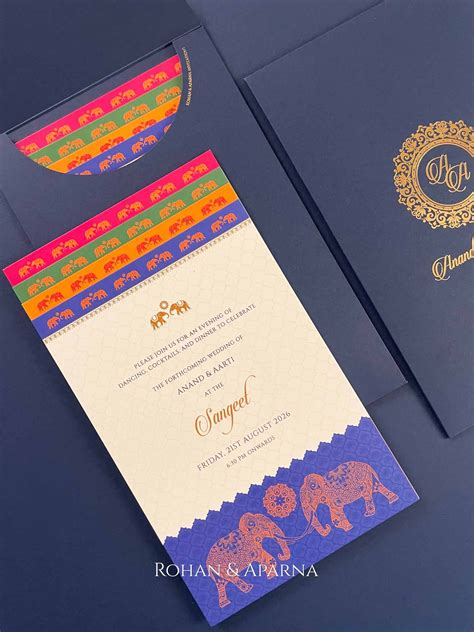 Royal Swagat Tiered Indian Wedding Card By Rohan Aparna