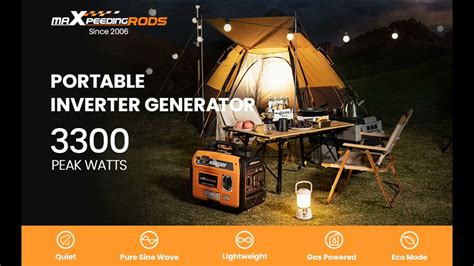 Maxpeedingrods Portable Inverter Generator W W Gas Powered