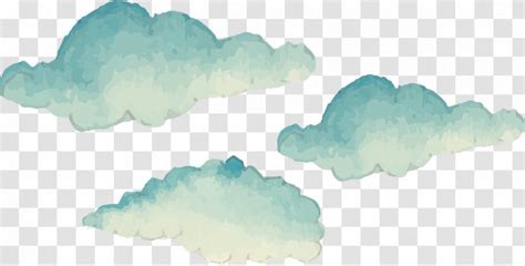 Cartoon Cloud Euclidean Vector Blue Hand Painted Clouds Transparent Png