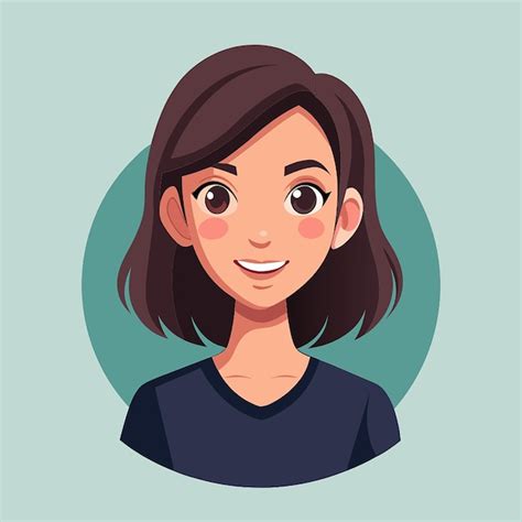 Mujer Joven Sonriente Ann Avatar D Personas Vectoriales Ilustraci N De