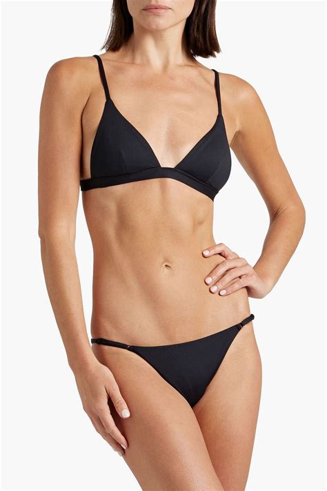 ONIA Dani Ribbed Triangle Bikini Top THE OUTNET