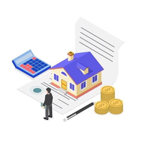 Premium Vector Flat 3d Isometric Couple Talking With Real Estate