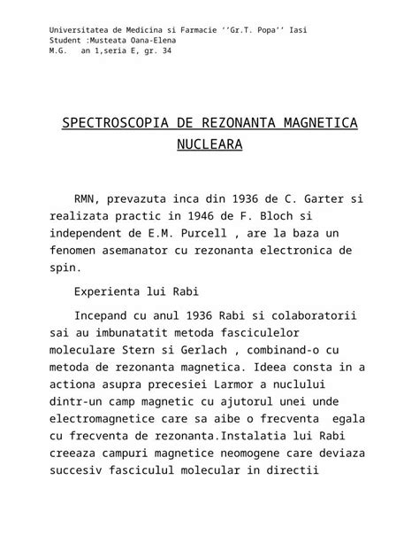 Docx Spectroscopia De Rezonanta Magnetica Nucleara Dokumen Tips