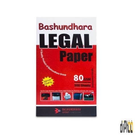 Bashundhara Offset Paper Legal Gsm Pack Of Sheets