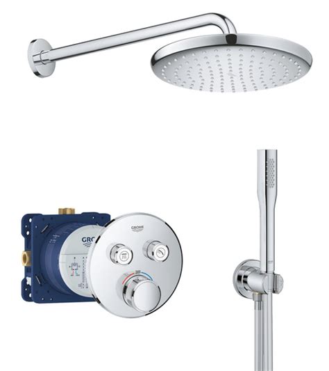 Характеристики Душевая система с тропическим душем и термостатом Grohe ...