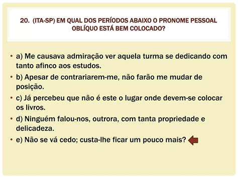 Colocação Pronominal Exercícios Com Gabarito 7o Ano - EXERCÍCIOS SOBRE COLOCAÇÃO PRONOMINAL COM GABARITO.