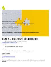 Conflict Resolution Unit Practice Milestone Pdf Score You